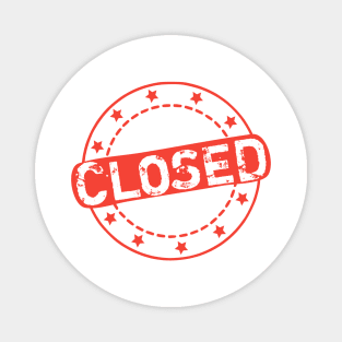 Closed Stamp Icon Magnet